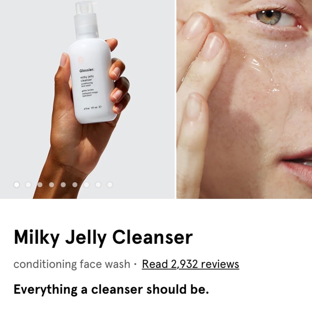 Glossier milk jelly cleanser
